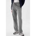Light Grey Solid Color Fleece Lined Drawstring ...