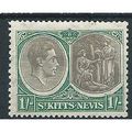 St Kitts-Nevis 1938 SG75 1/- Black & Green Moun...