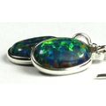 Created Blue/Green Opal, 925 Sterling Silver Th...