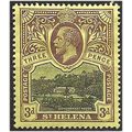 St Helena 1913 SG77 3d Black & Purple/Yellow Mo...