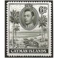 Cayman Islands 1943 SG122a 6d Olive-Green Perf ...