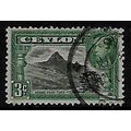 CEYLON 1938 3c BLACK & GREEN ADAMS PEAK SG 387d...