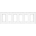 Decorative Wall Plate Plastic Cover 6-Gang Whit...