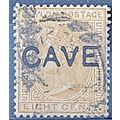 Ceylon 1887 SG150 8c Orange-Yellow Wmk Crown CA...