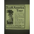 1911 Raymond & Whitcomb Cruise Ad - South America