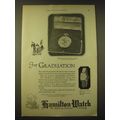1924 Hamilton Watches Ad - For Graduation
