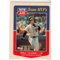 1988 Rite Aid Team MVP's Will Clark baseball ca...