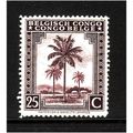 BELGIUM CONGO 1942 25c PURPLE PALMS SG 254 M / ...