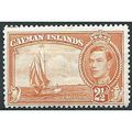 Cayman Islands 1947 SG121 2 1/2d Orange Mounted...