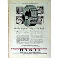 HYATT ROLLER BEARING COMPANY 1928 Built Right T...