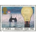 GB, Industry Year, Energy, blue 1986, 17p