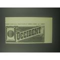1913 Occident Flour Advertisement - The guarant...