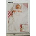 1991 Patons 4512 dress & christening robe, 2 ply