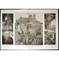IN THE RUINS OF RHEIMS 1915 Cathedral FRANCE WO...