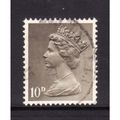 GREAT BRITAIN 1968 SG 741 10d DRAB TWO BANDS FI...