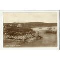 Wales TENBY Castle Hill & Pier Postcard (1073)