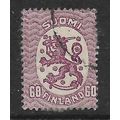 FINLAND 1917 STANDING LION 60p PURPLE SG 237 FI...