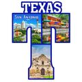 Texas San Antonio Downtown Capitol T Fridge Magnet