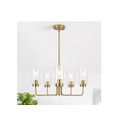 ADSENSTY 22 in. 5-Light Gold Contemporary Trans...