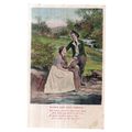 BURNS AND JEAN ARMOUR poem unused antique postc...