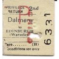 B.R.B. Edmondson Ticket - Dalmeny to Edinburgh ...