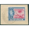 Gambia 1938 2s carmine & blue SG157 used on pie...