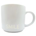 Smile Grey Mug Ceramic 8.5 CM Microwave & Dishw...