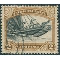 Cook Islands 1936 2d black & brown SG108 used