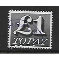 GREAT BRITAIN 1970 POSTAGE DUE SG D88 £1 BLACK ...