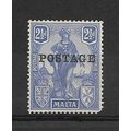 Malta.SG148 2 1/2d Ultramarine.Mounted Mint.Dec19