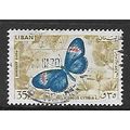 LEBANON 1965 BUTTERFLIES 35p SMALL POSTMAN SG 8...