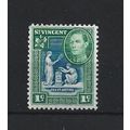 St Vincent.SG164 1c Blue and Green.Mounted Mint...