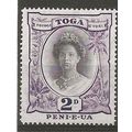 Tonga 1942 SG76 2d Black & Purple Mounted Mint
