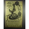 1942 Bell New York Telephone Ad - Just a Minute!