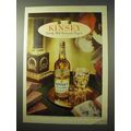 1950 Kinsey Blended Whiskey Ad - Commands Respect