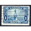 Canada Sg351 $1 bright blue fine used. (ALB)