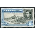 Ascension 1938 6d black & blue Perf 13½ SG 43 u...