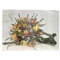 BUNCH OF FLOWERS used Austrian postcard 1971 In...