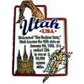 Utah the Beehive State Outline Montage Fridge M...