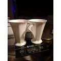 3 x White Gold Detail Latte Mugs