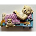 FRIDGE MAGNET - BEAR RECOVERING IN BED
