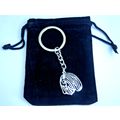 TIBETAN TERRIER METAL KEY RING WITH KEY CHAIN &...