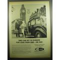 1960 SAS Airlines Ad - Two can jet to Europe for less than one