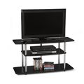 3-Tier Flat Screen TV Stand in Black Wood Grain...