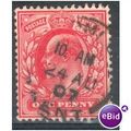 GB stamps 1902-10 KEV11 - 1d SG219 Bromley 6