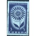 Austria 1965 - SG1437 - 3s blue - "Europa" Flow...