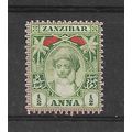 Zanzibar.SG188 1/2a Yellow-Green.Mounted Mint.J...