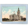 New York Buffalo City Hall w/Horse & Wagon ny_b...
