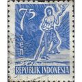 INDONESIA, Spirit of Indonesia, blue 1953, 75se...