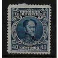 VENEZUELA 1915 40c BLUE SIMON BOLIVAR SG 385 FI...